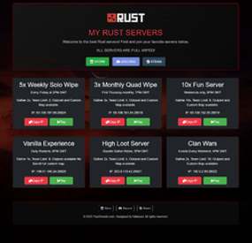 More information about "Rust Server Homepage Template – Simple & Minimalist"