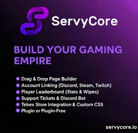 More information about "Servycore.io - Drag-and-Drop Website Builder, Account Linking, Leaderboards & More"