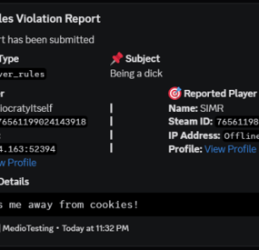 More information about "MedioReports - Rust to Discord F7 reports  on players"