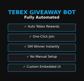 More information about "Fully Automated Tebex Giveaway Bot"