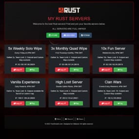 More information about "Rust Server Homepage Template – Simple & Minimalist"