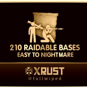 More information about "Raidable Bases Mega Pack (Easy to Nightmare 210 Bases)"