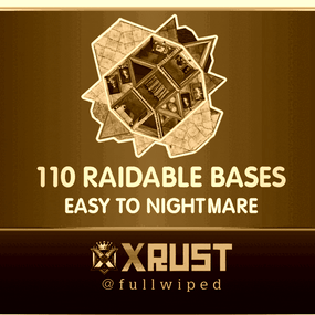 More information about "Raidable Bases Pack (Easy to Nightmare 110 Bases)"