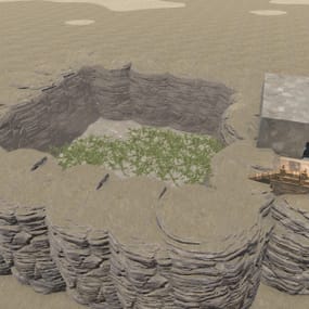 More information about "Cave entrance with a red card"