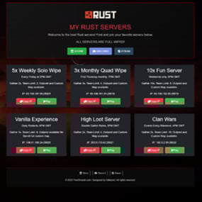 More information about "Rust Server Homepage Template – Simple & Minimalist"