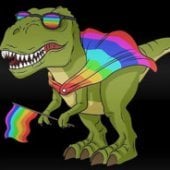 Gay Sparkly T-Rex