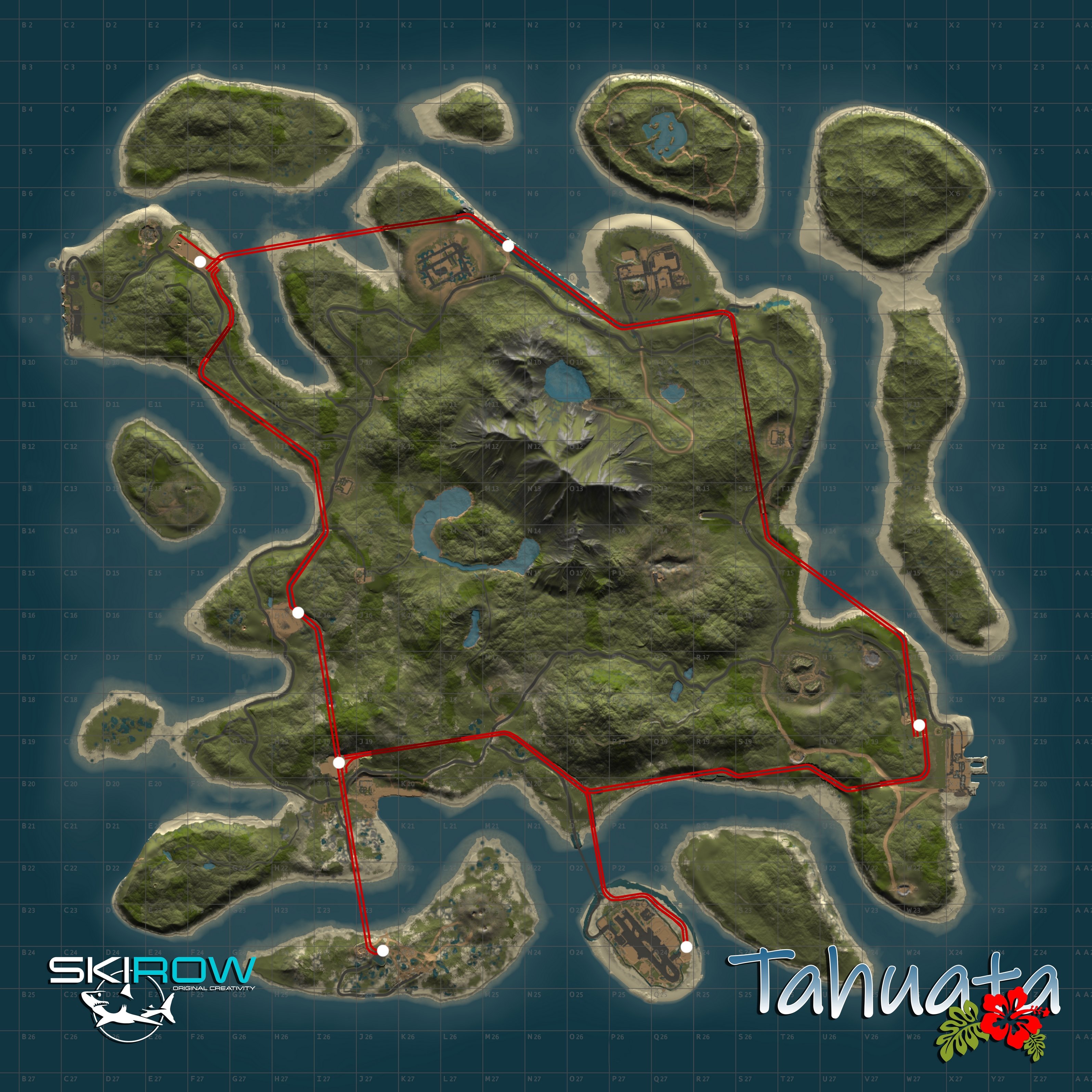 looking for just a map islands around one main island map - For Hire ...