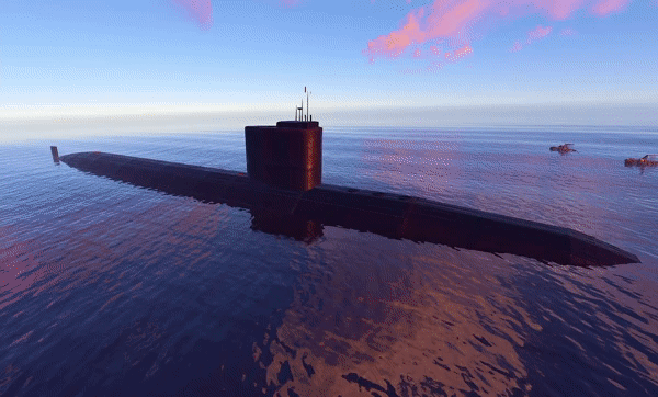 nuclear submarine submerged