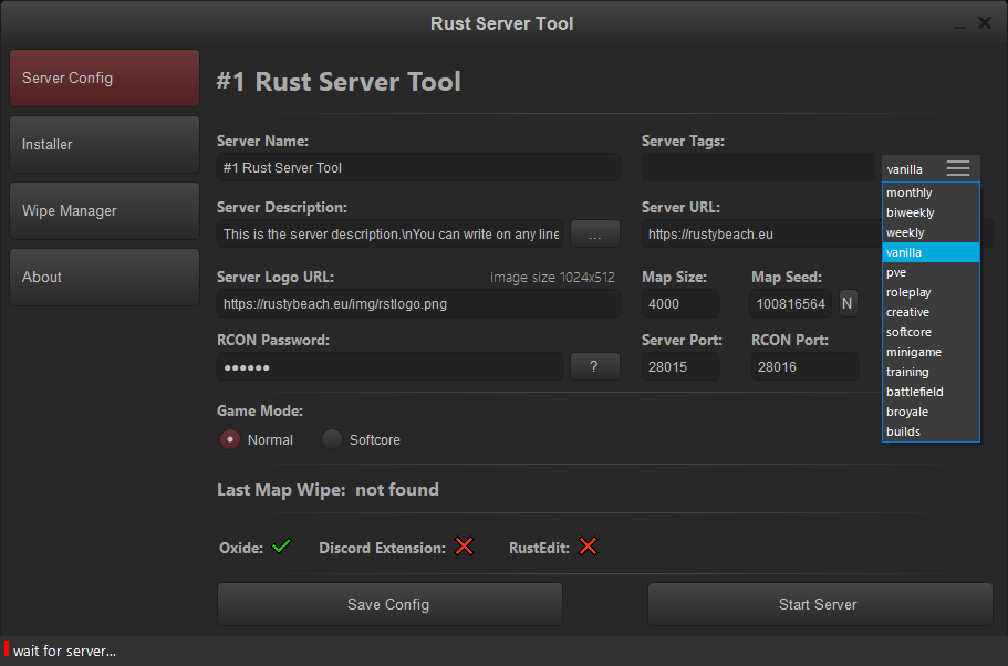 Rust Server Tool - Tools - Codefling