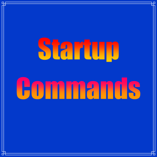 More information about "Startup Commands"