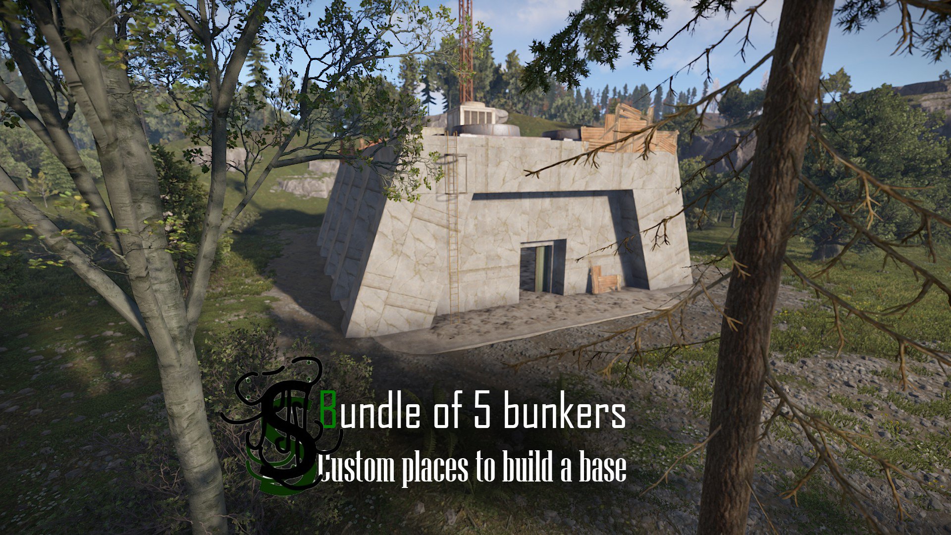 Bundle Of 5 Bunkers | Custom Places To Build a Base