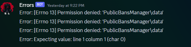 GitHub - alexemanuelol/Discord-BOT-Battlemetrics-Ban-Notifier: A bot that  uses the Battlemetrics API to poll information about recently banned  players and updates a discord servers 'wall of shame' text channel  automatically whenever it detect new