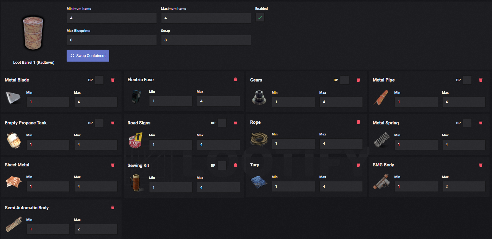 Better loot 4x config (NO TRASH)