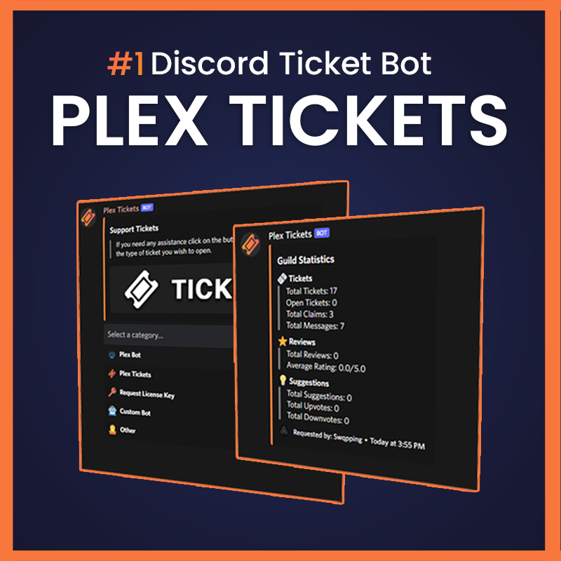 Plex Tickets | Discord Ticket Bot - Tools - Codefling