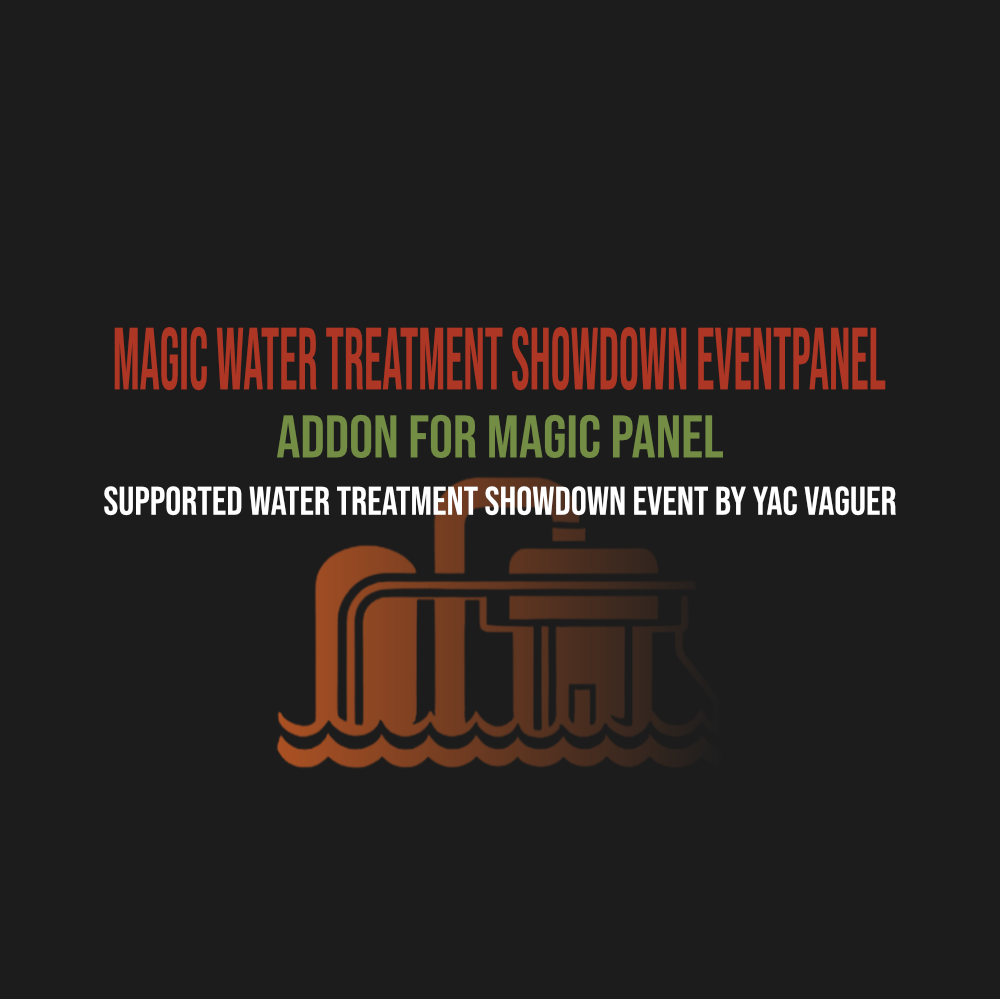 Magic Water Treatment Showdown Event Panel