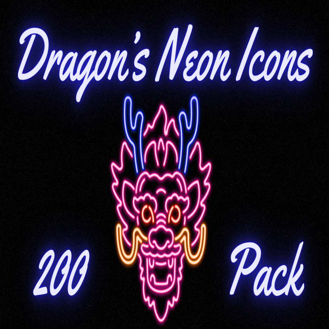 Dragons Neon Icons Pack V1