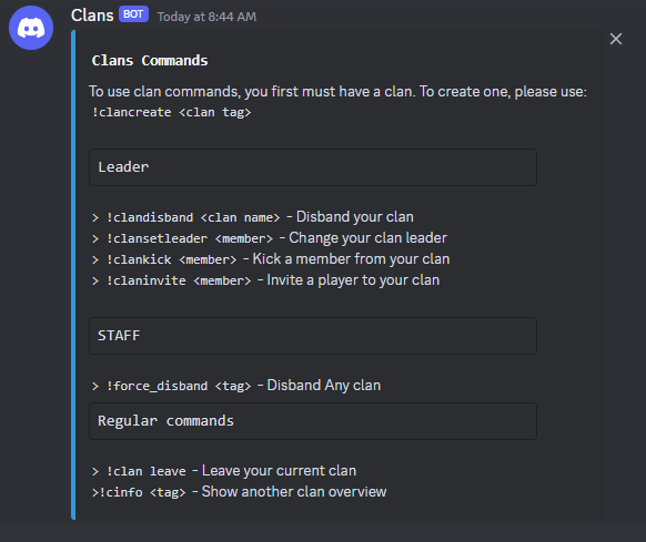 Clans Bot