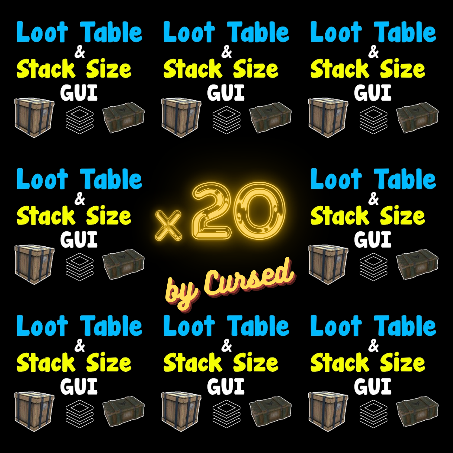 Loot Table & Stacksize GUI 20x config