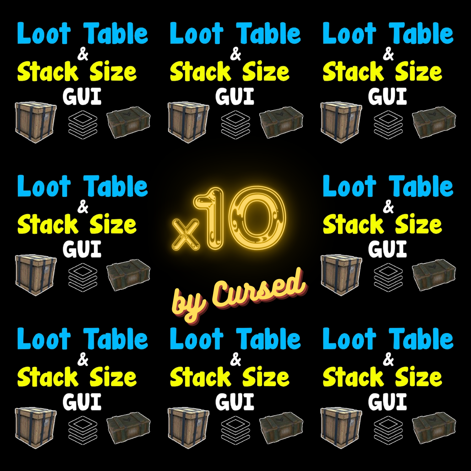 Loot Table & Stacksize GUI 10x config