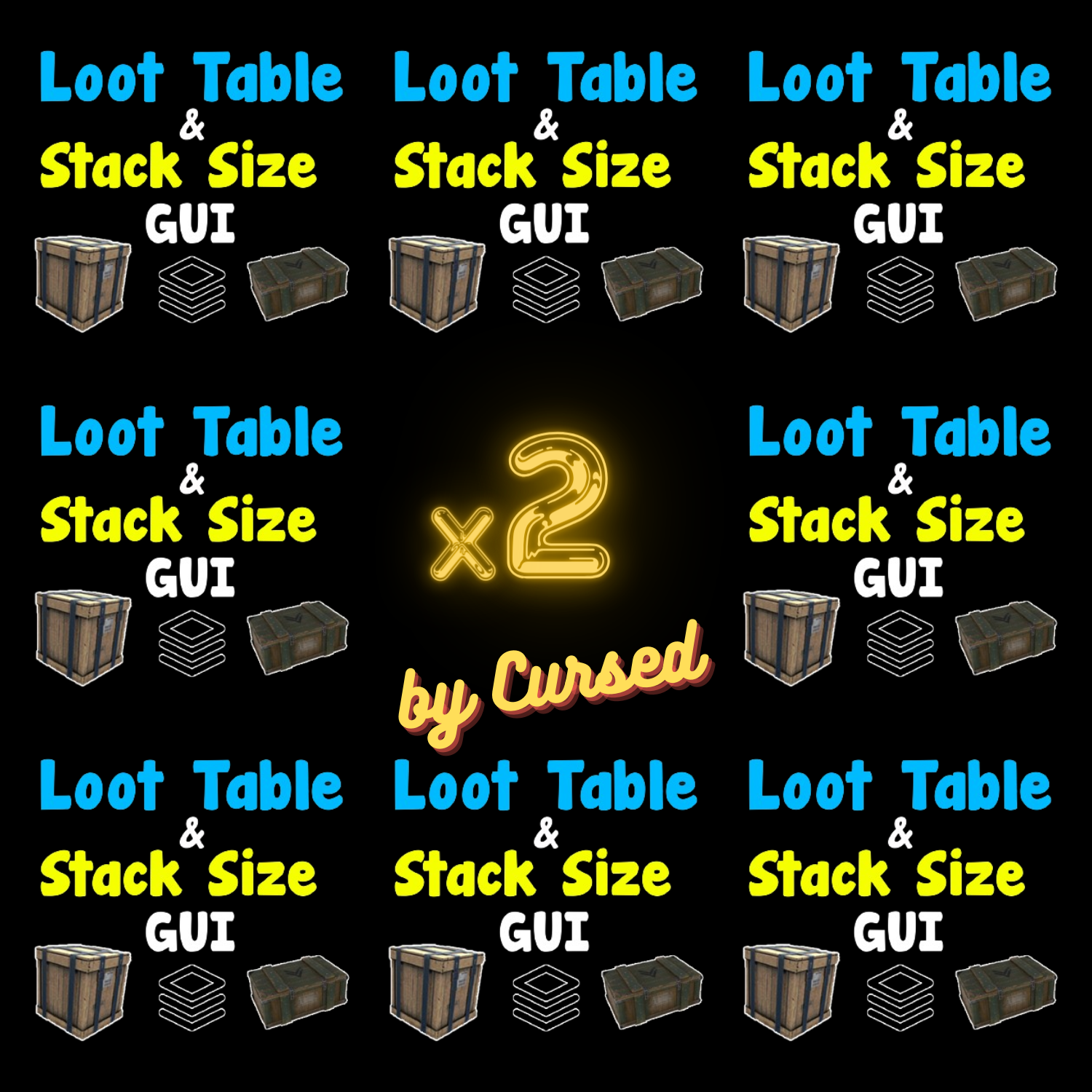 Loot Table & Stacksize GUI 2x Config