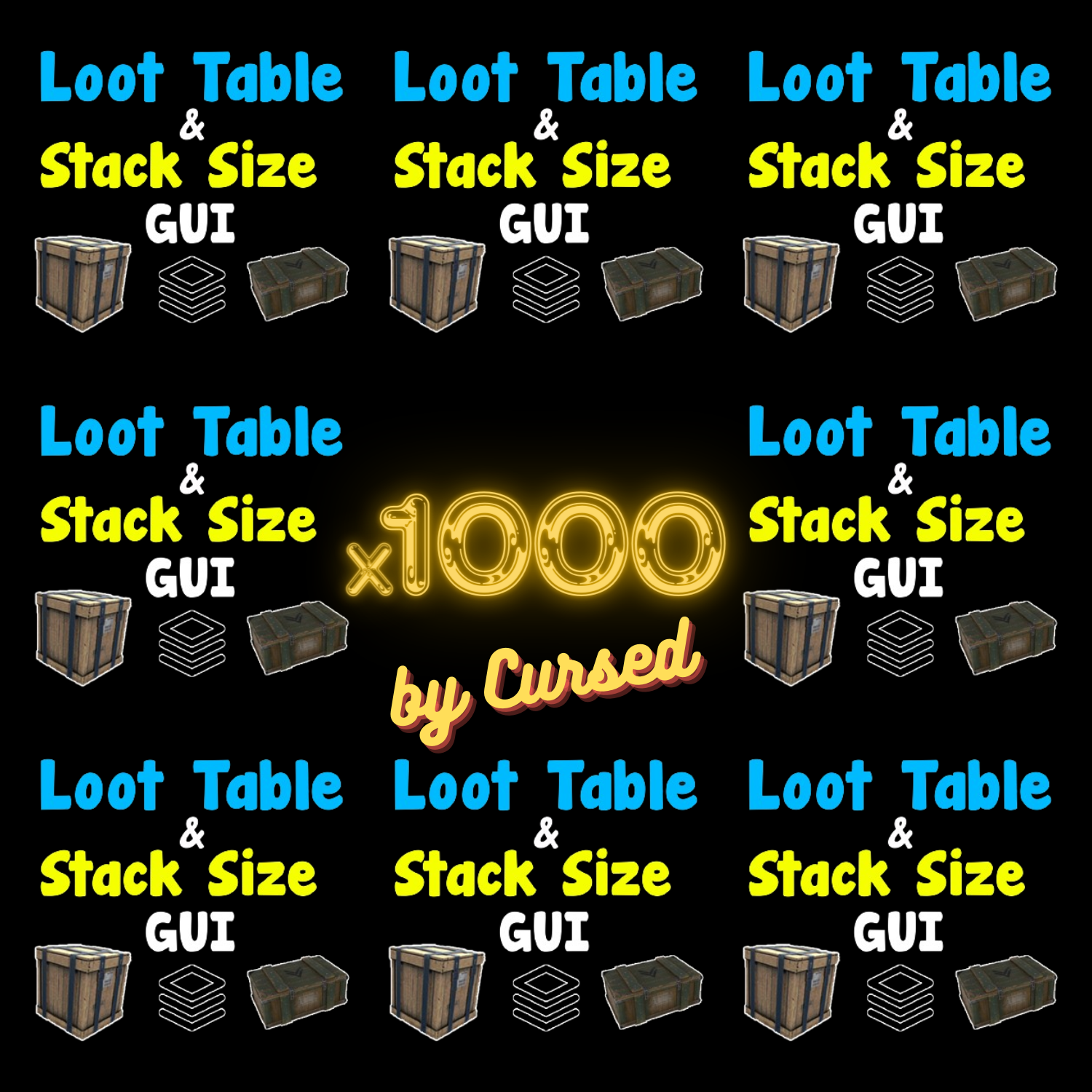 Loot Table & Stacksize GUI 1000x config