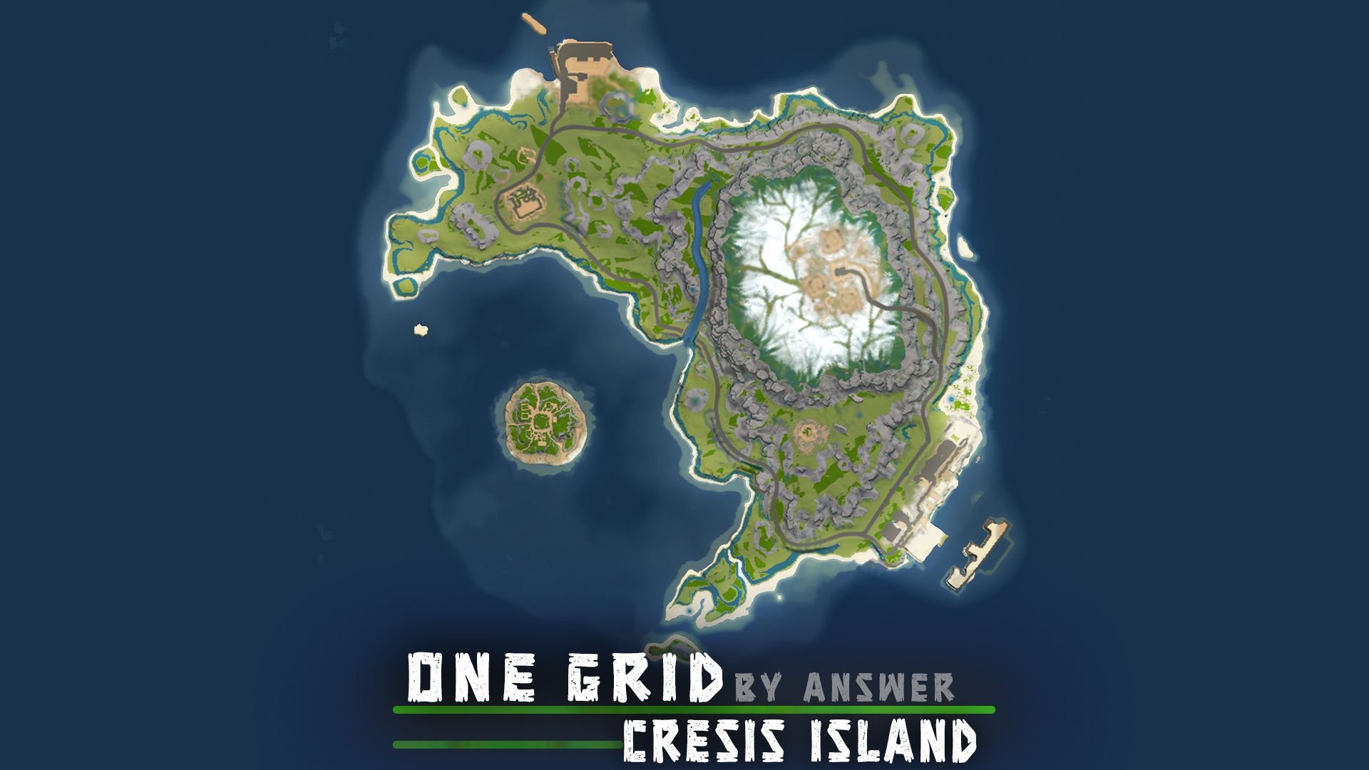 Cresis Island: ONE GRiD map