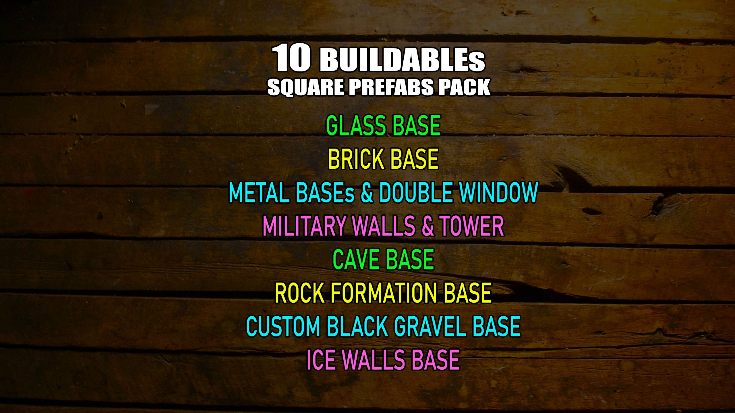 10 Buildable Square Prefabs Pack