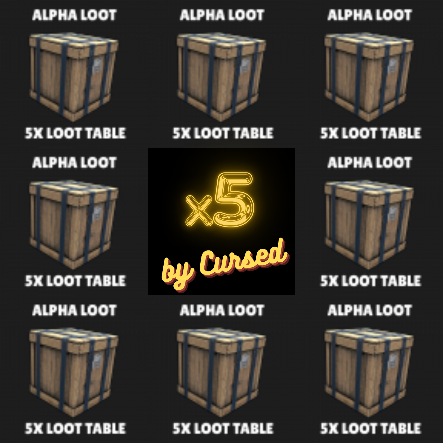 AlphaLoot 5X Loot Table