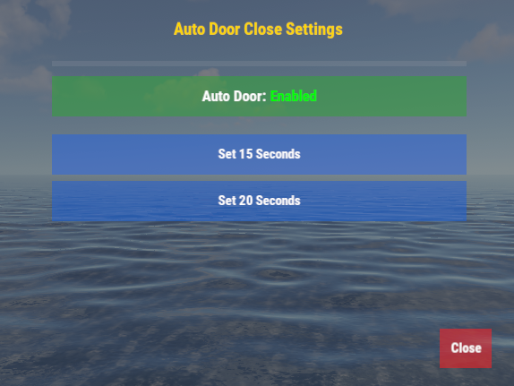 Auto Door Close UI