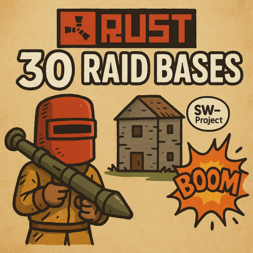 More information about "30 Raidable Bases Pack (Easy-Medium-Hard)"