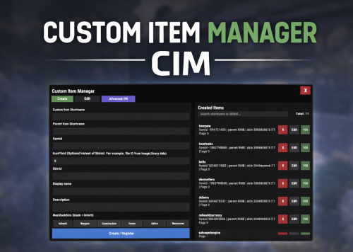More information about "Custom Item Manager"