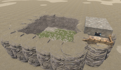 More information about "Cave entrance with a red card"