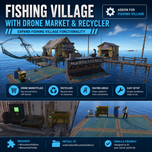 More information about "Fishing Village Addon – Drone Market & Recycler"