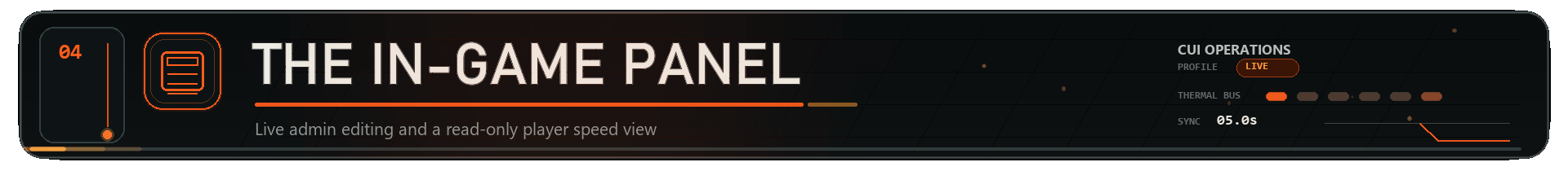 04 the in-game panel