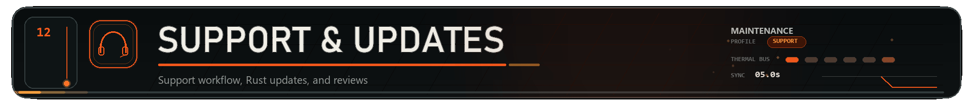12 support and updates