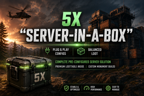 More information about "Ultimate 5x Full Server Setup | Plug 'n Play | Premium Loottable | Custom Monuments"