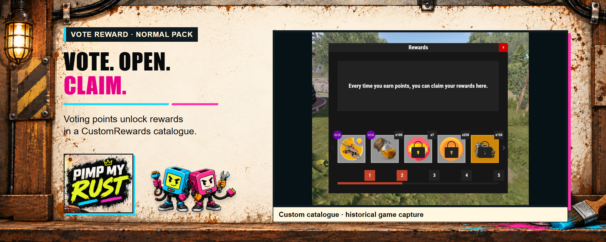 Native reward catalogue — historical game capture