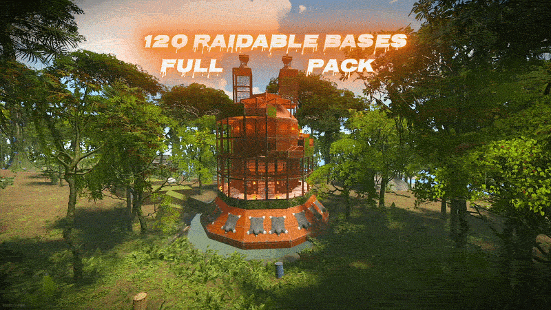 More information about "120 High Quality Raidable Bases Pack & Loot Table + Config + Profiles (Easy to Nightmare)"