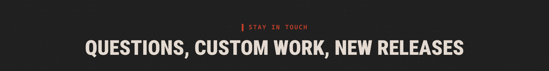 Stay in touch