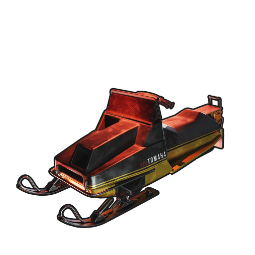 Snowmobile red